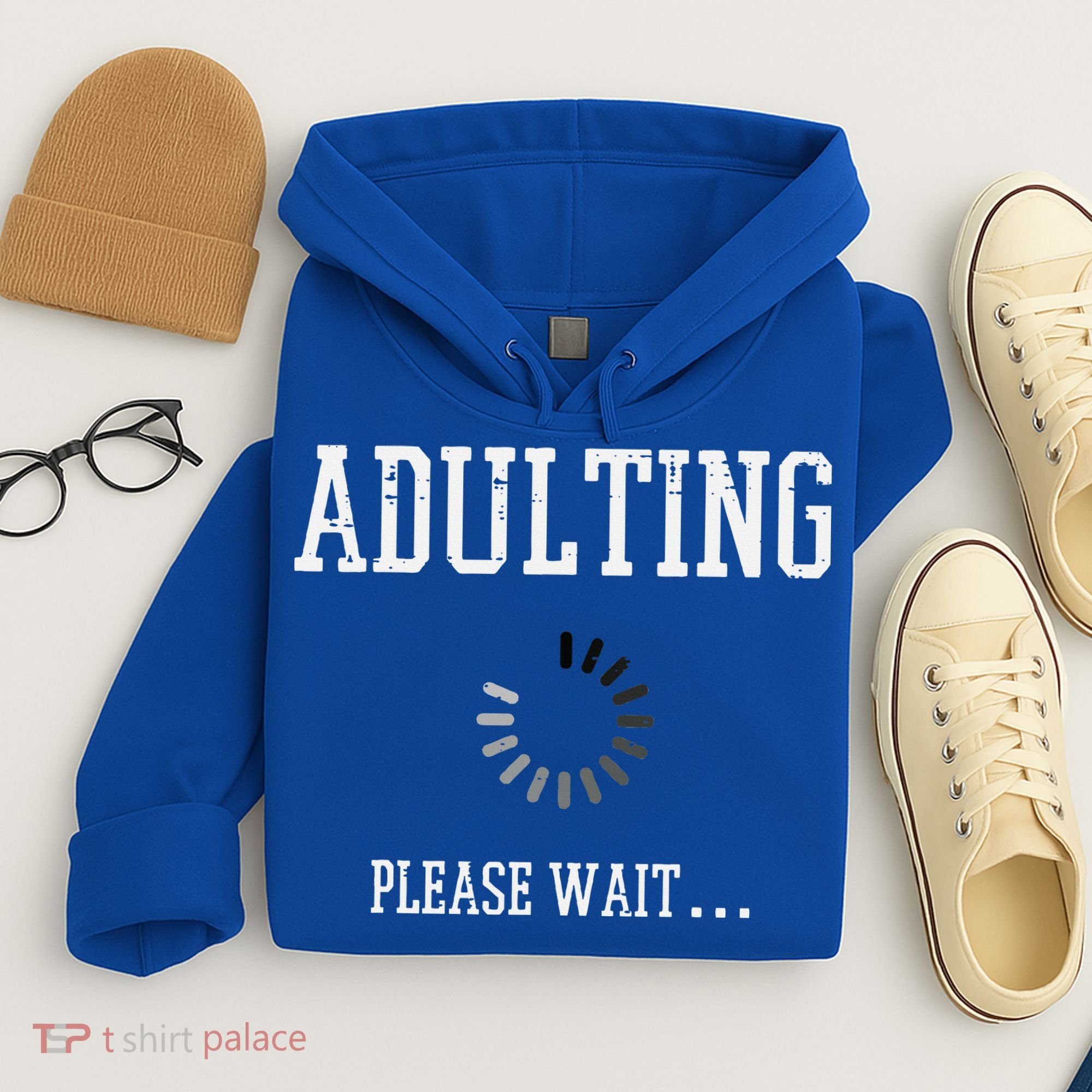 Adulting Please Wait Funny Saying 18th Birthday Hoodie