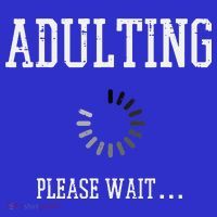 Adulting Please Wait Funny Saying 18th Birthday Kids Sweatshirt thumb 2