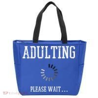 Adulting Please Wait Funny Saying 18th Birthday Tote Bag thumb 0