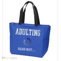 Adulting Please Wait Funny Saying 18th Birthday Tote Bag thumb 3