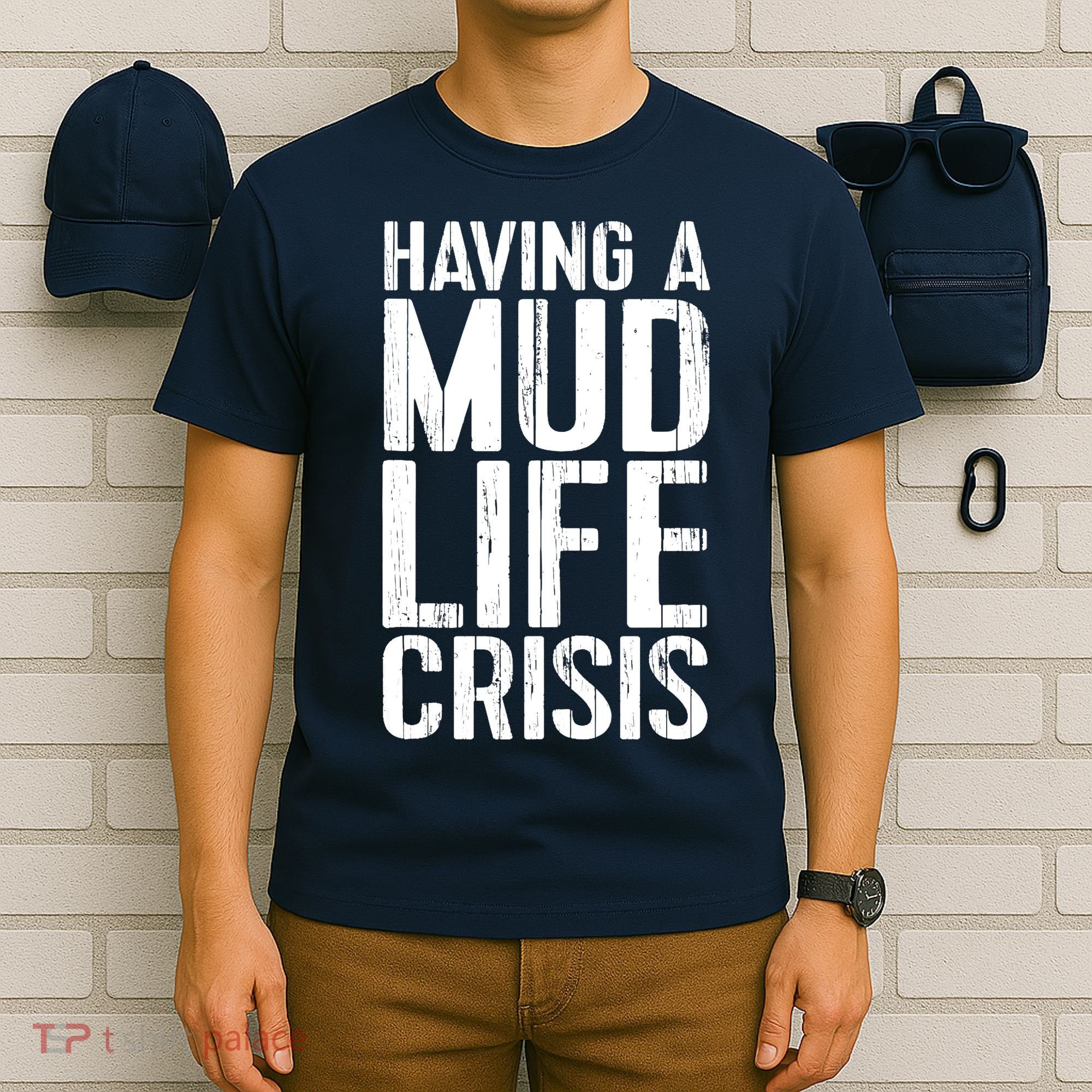 ATV Quad 4 Wheeler Mudding Mud Run Mud Crisis T-Shirt