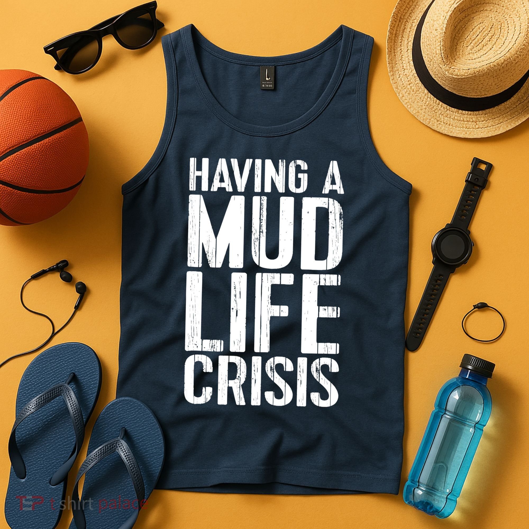 ATV Quad 4 Wheeler Mudding Mud Run Mud Crisis Tank Top