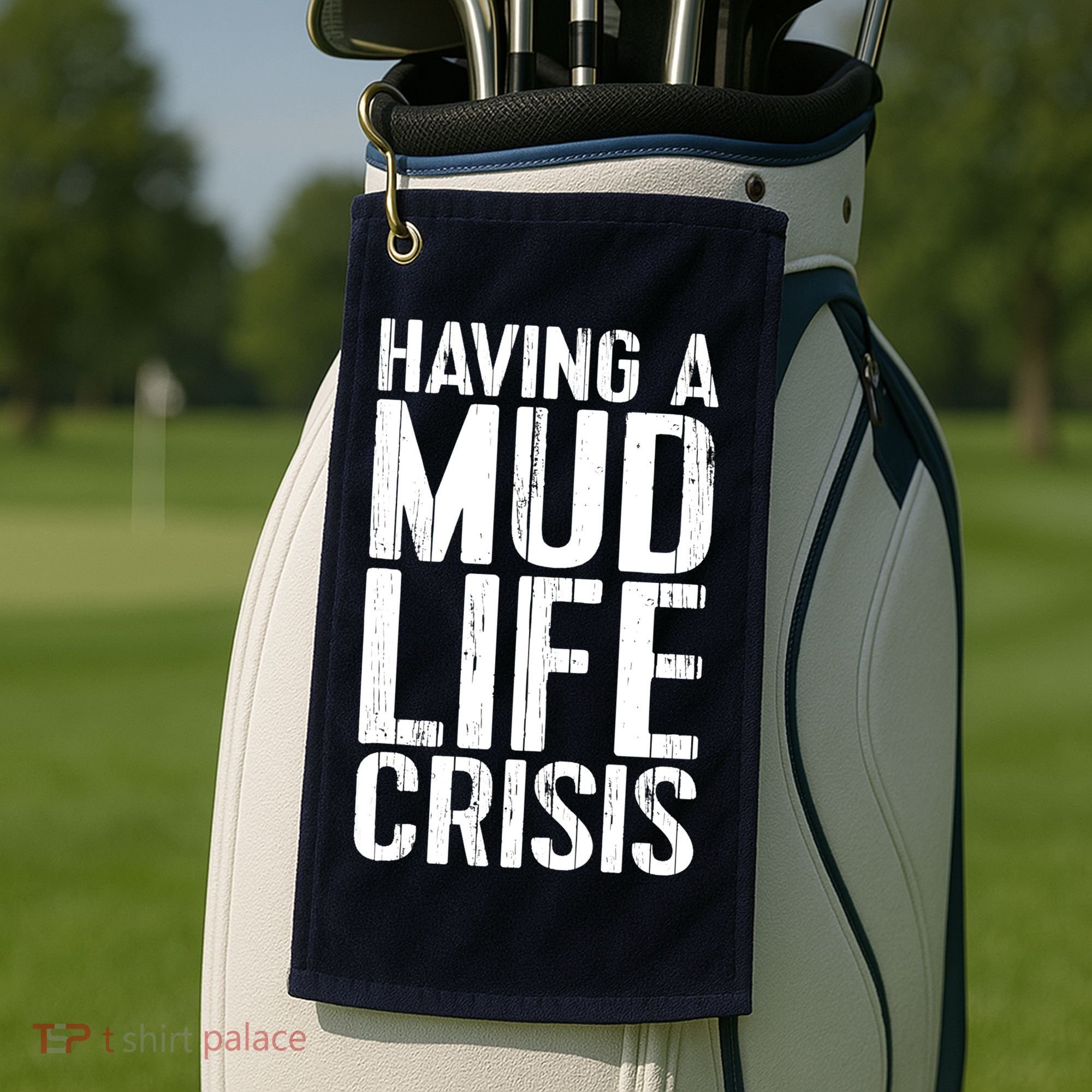 ATV Quad 4 Wheeler Mudding Mud Run Mud Crisis Golf Towel