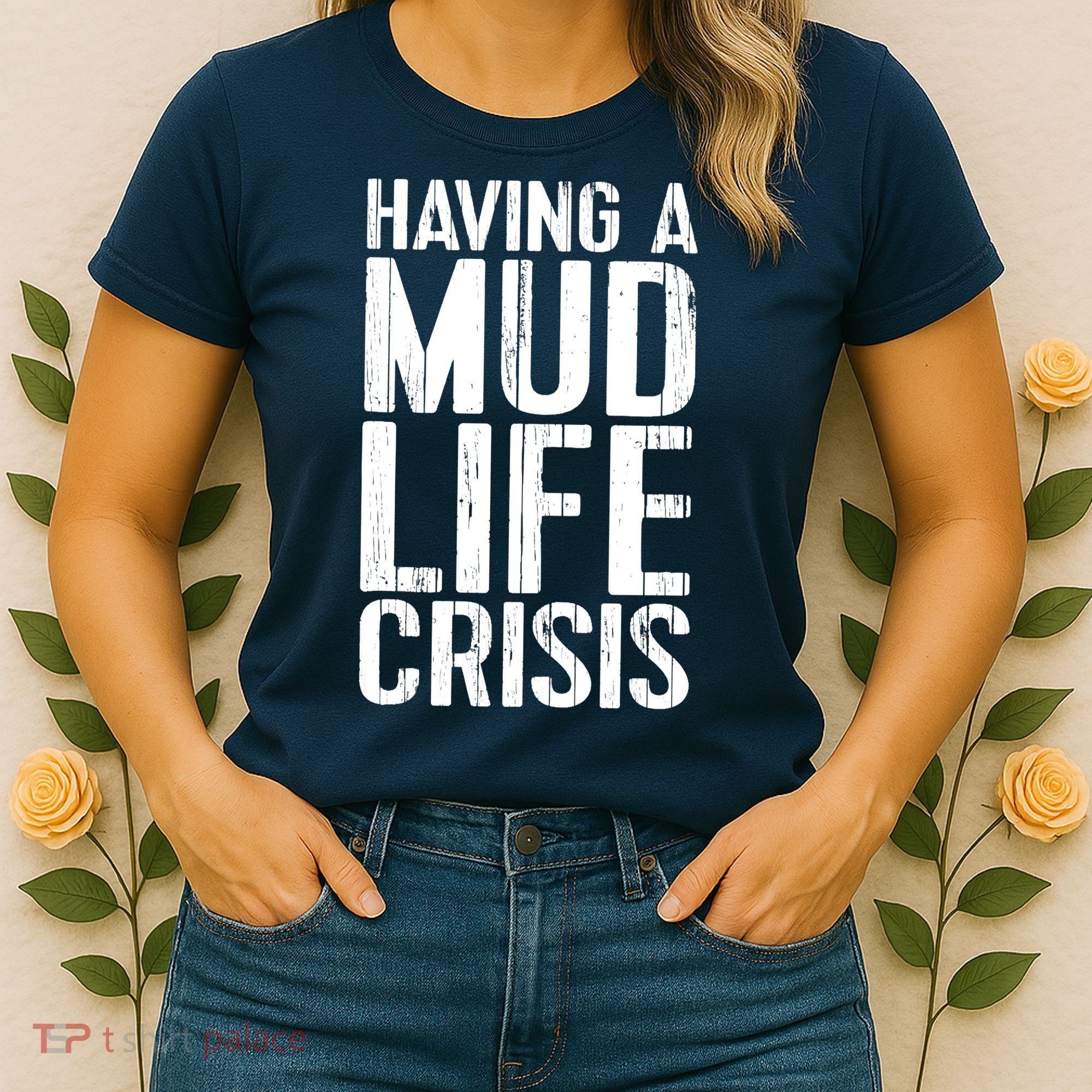 ATV Quad 4 Wheeler Mudding Mud Run Mud Crisis Women's T-Shirt