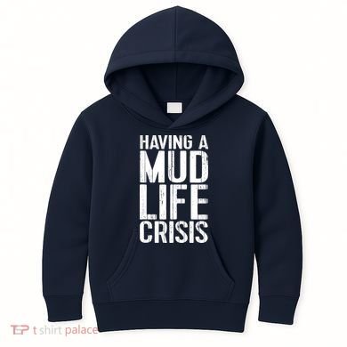 ATV Quad 4 Wheeler Mudding Mud Run Mud Crisis Kids Hoodie