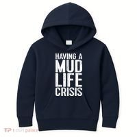 ATV Quad 4 Wheeler Mudding Mud Run Mud Crisis Kids Hoodie thumb 0
