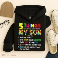 Autism quote 5 Things You Should Know About My Son Hoodie thumb 4