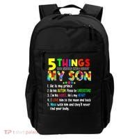 Autism quote 5 Things You Should Know About My Son Backpack thumb 0