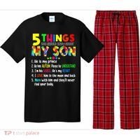 Autism quote 5 Things You Should Know About My Son Pajama Set thumb 0