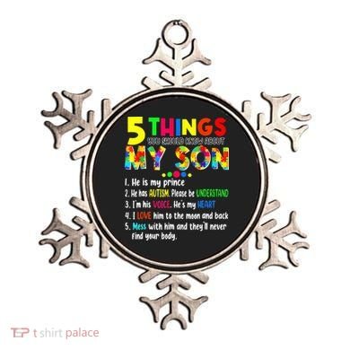 Autism quote 5 Things You Should Know About My Son Ornament