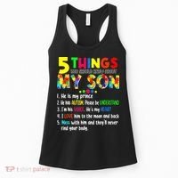 Autism quote 5 Things You Should Know About My Son Women's Tank Top thumb 0