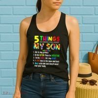 Autism quote 5 Things You Should Know About My Son Women's Tank Top thumb 2