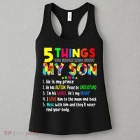 Autism quote 5 Things You Should Know About My Son Women's Tank Top thumb 3