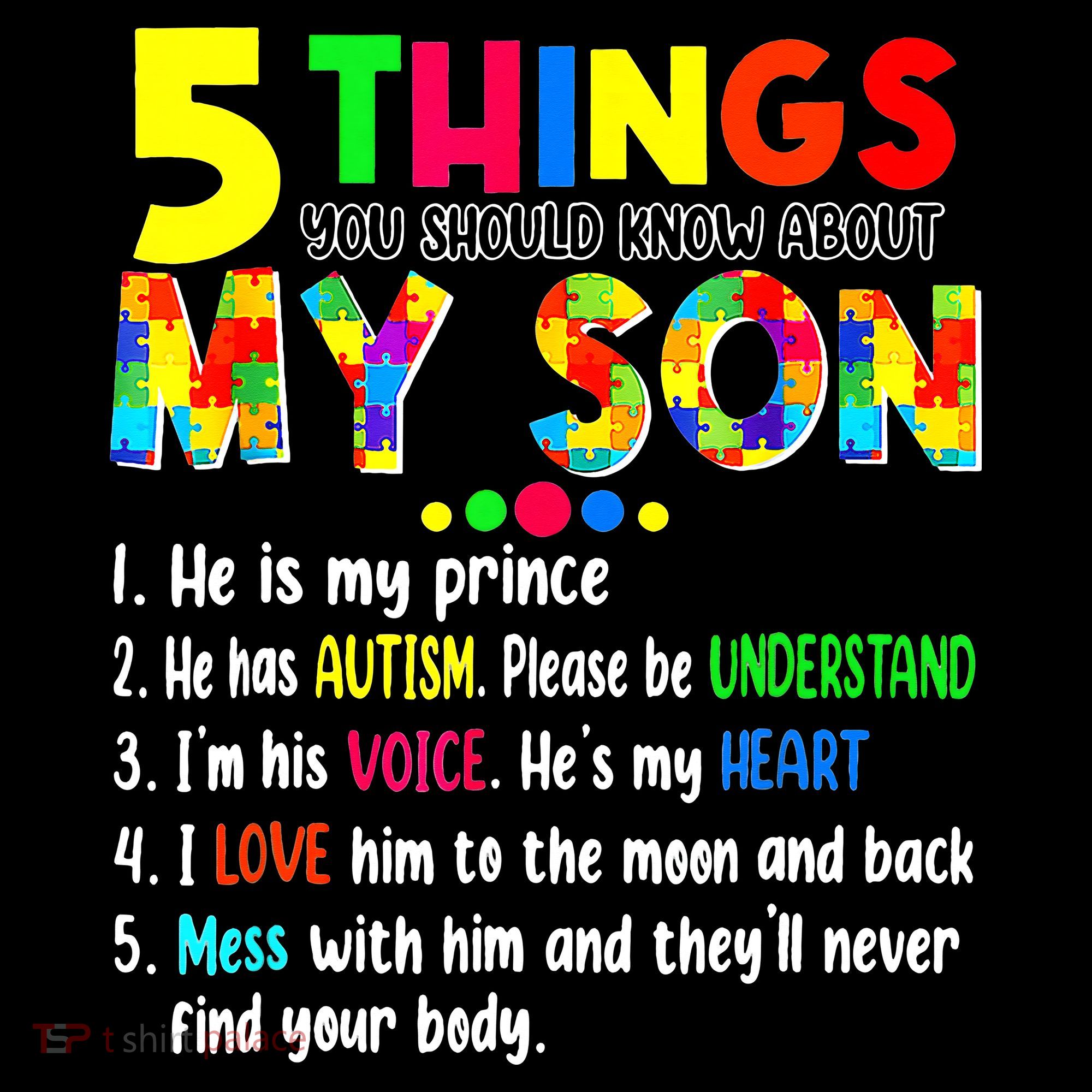 Autism quote 5 Things You Should Know About My Son Women's Tank Top
