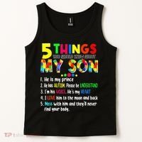 Autism quote 5 Things You Should Know About My Son Tank Top thumb 2