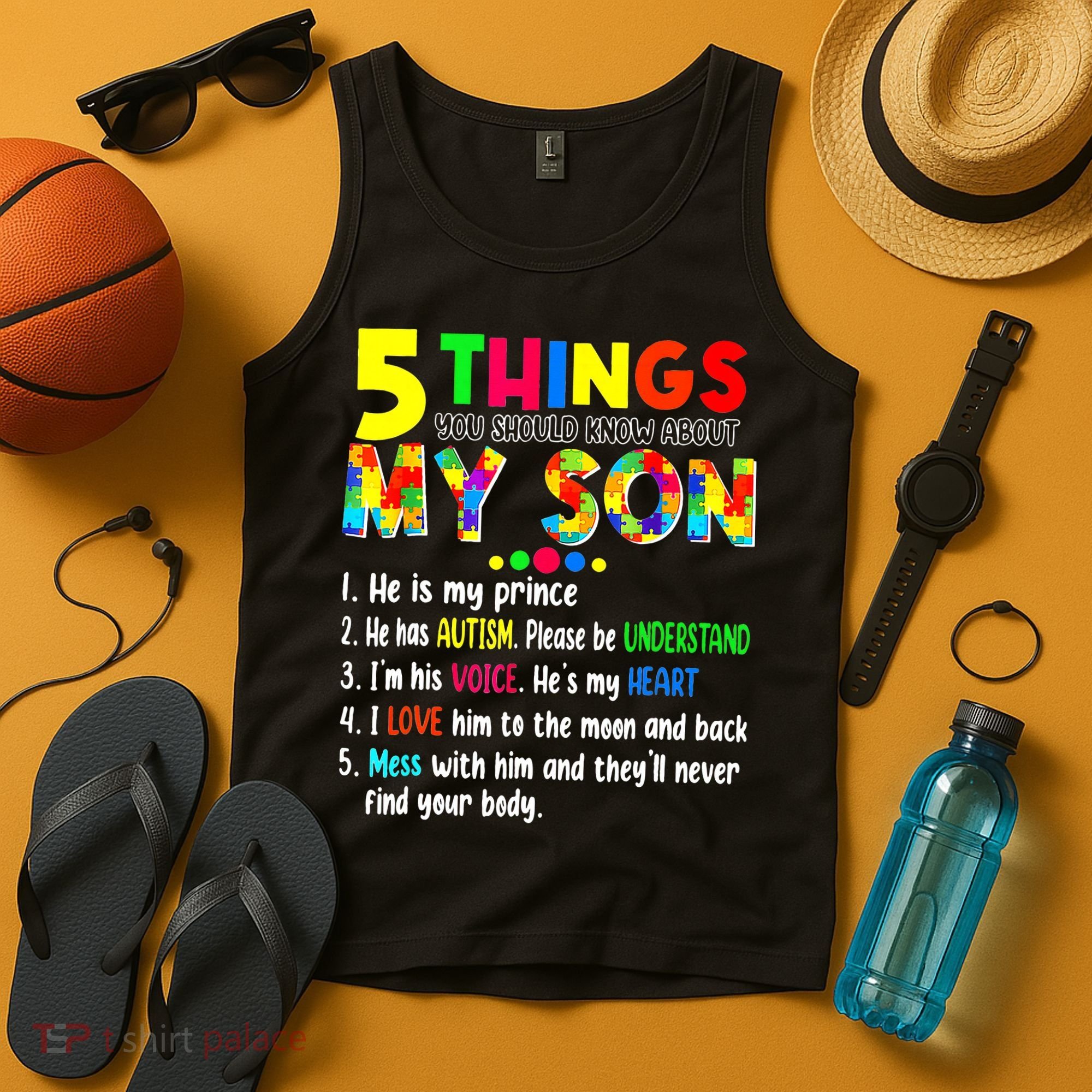 Autism quote 5 Things You Should Know About My Son Tank Top