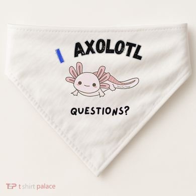 Axolotl Questions USA-Made Doggie Bandana