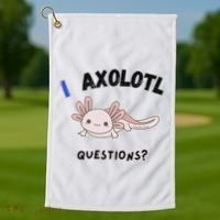 Axolotl Questions Golf Towel thumb 1