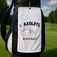 Axolotl Questions Golf Towel thumb 2