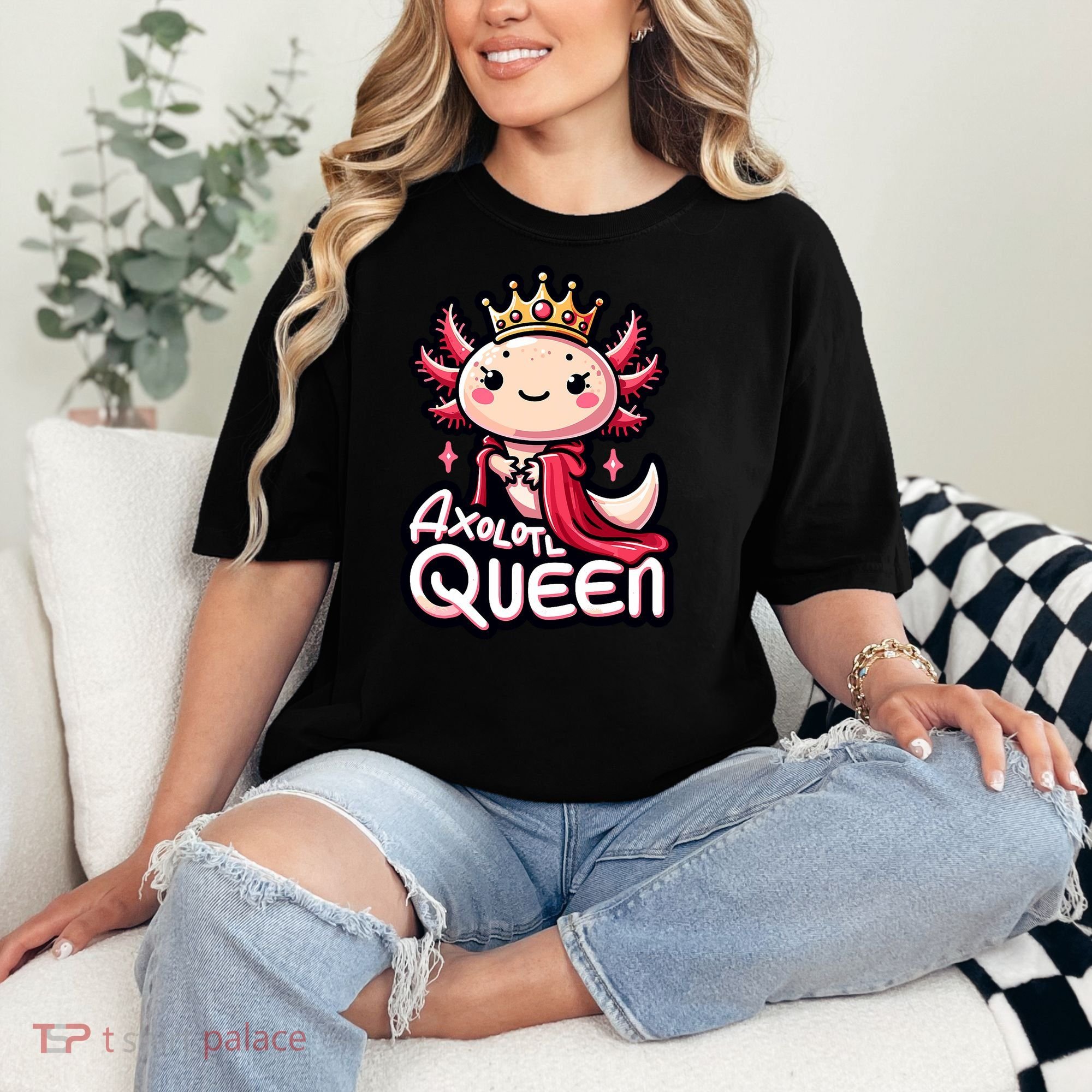 Axolotl Queen  Axolotl Lover Women Axolotl Comfort Colors T-Shirt
