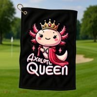 Axolotl Queen  Axolotl Lover Women Axolotl Golf Towel thumb 1