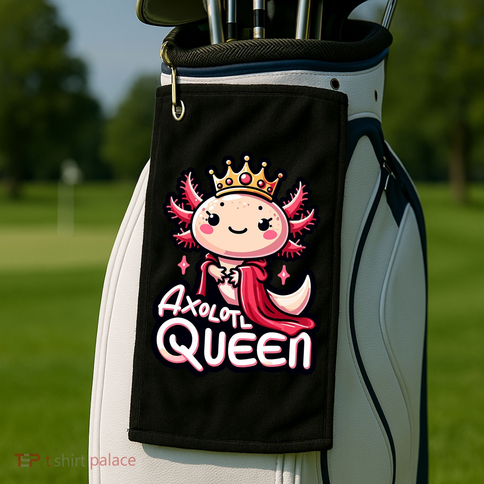 Axolotl Queen  Axolotl Lover Women Axolotl Golf Towel
