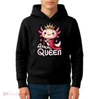 Axolotl Queen  Axolotl Lover Women Axolotl Kids Hoodie thumb 4