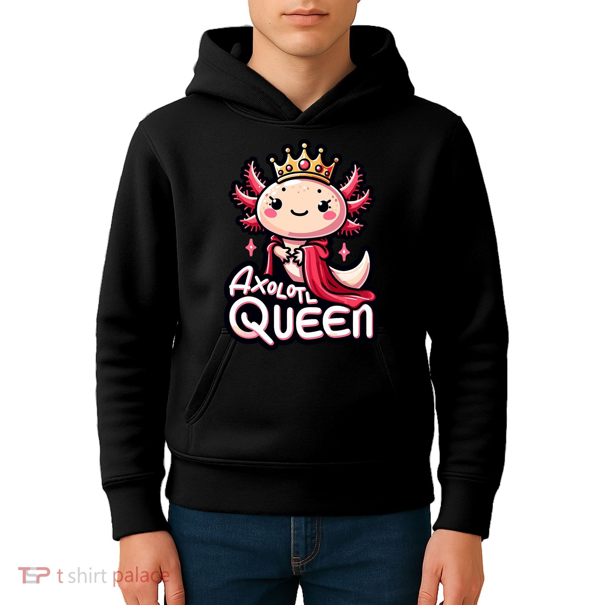 Axolotl Queen  Axolotl Lover Women Axolotl Kids Hoodie
