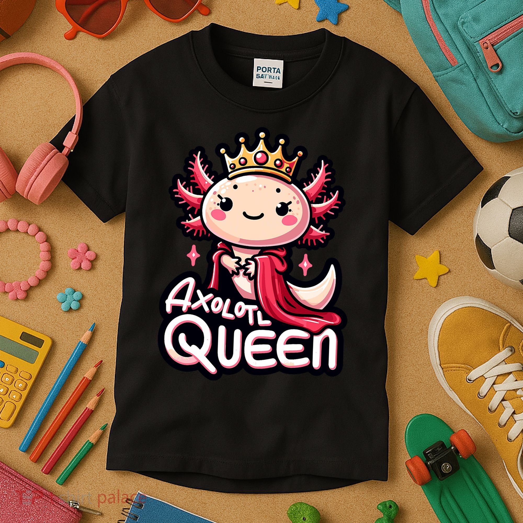 Axolotl Queen  Axolotl Lover Women Axolotl Kids T-Shirt