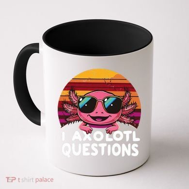Axolotl Questions Anime Kawaii Axolotl Coffee Mug