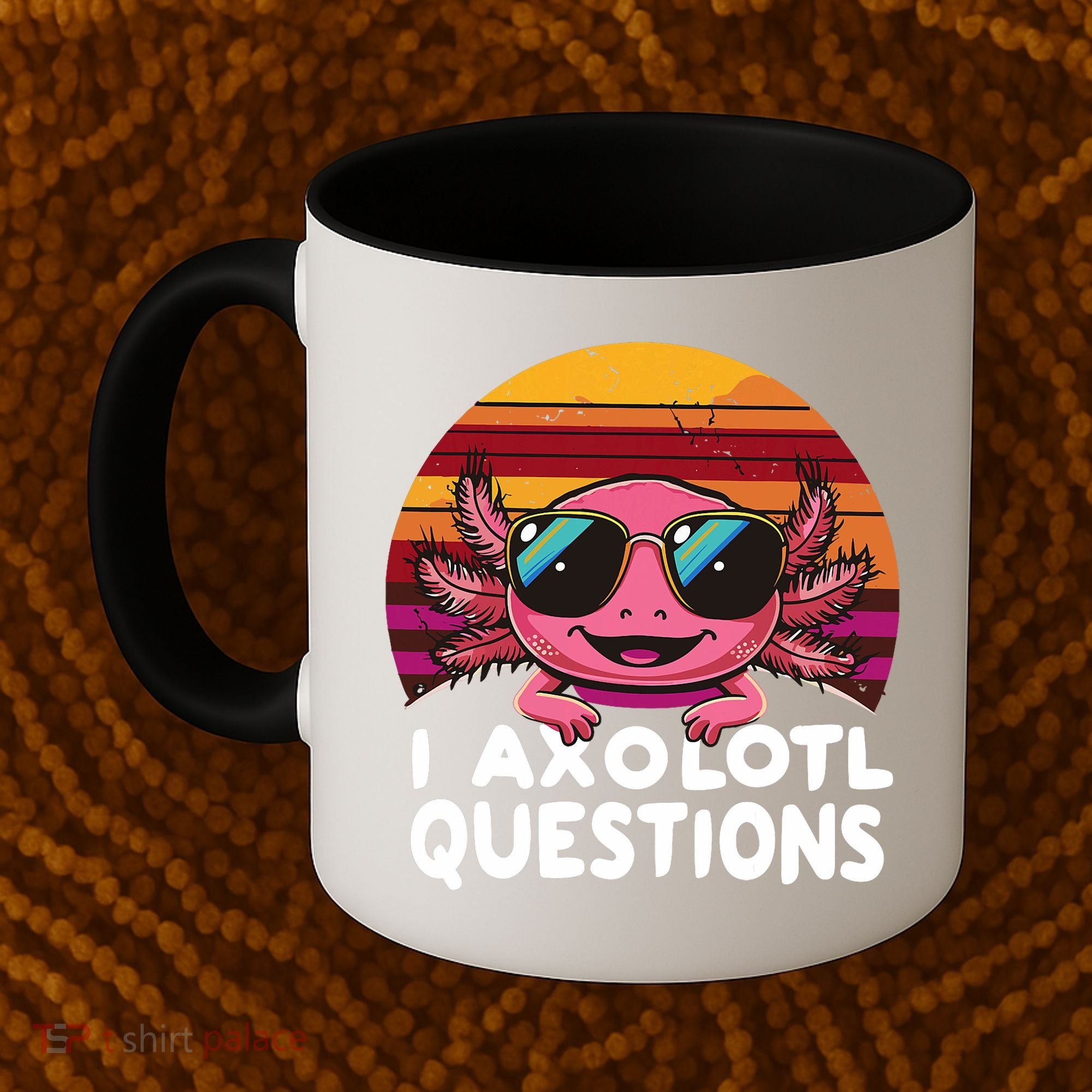 Axolotl Questions Anime Kawaii Axolotl Coffee Mug