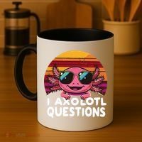 Axolotl Questions Anime Kawaii Axolotl Coffee Mug thumb 4