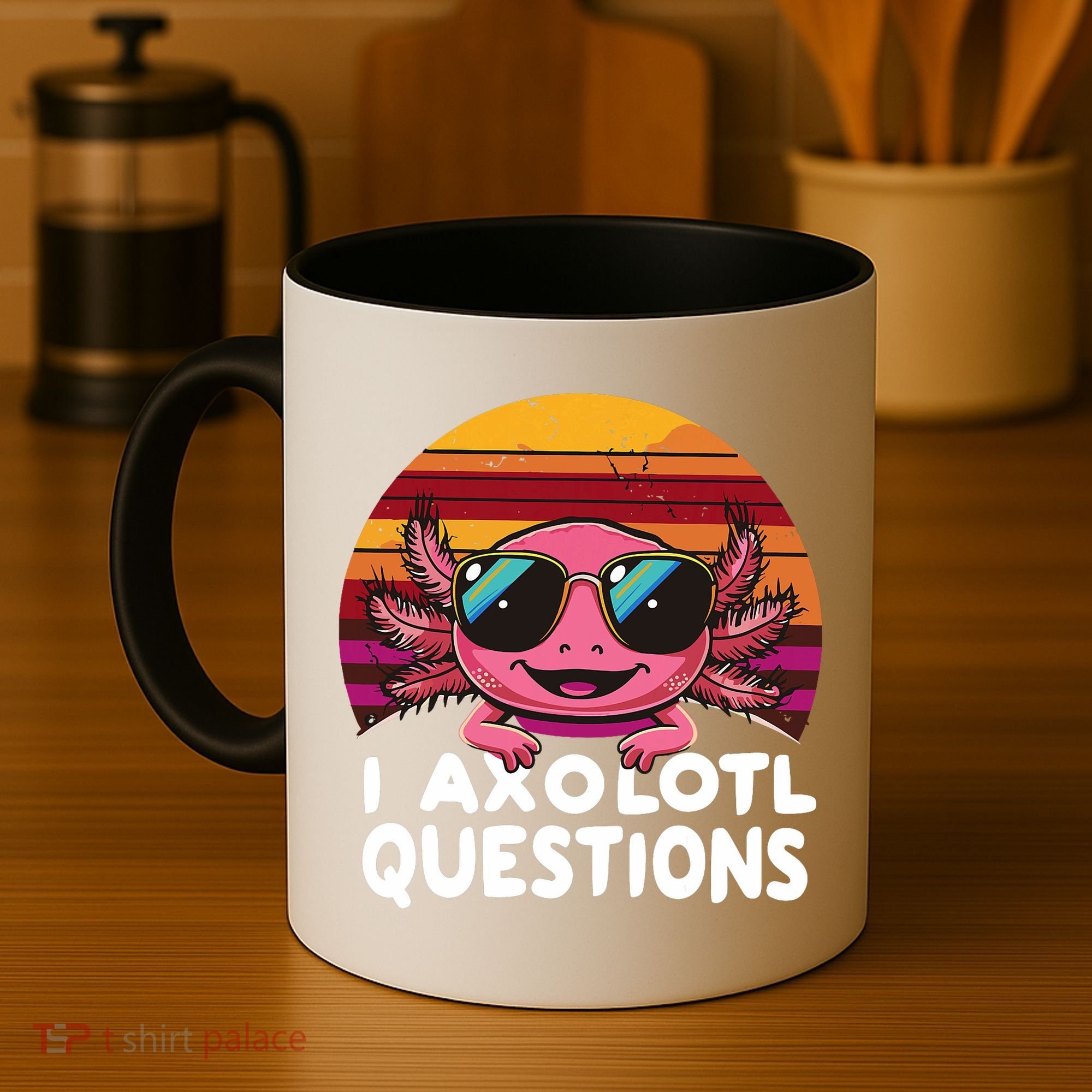Axolotl Questions Anime Kawaii Axolotl Coffee Mug