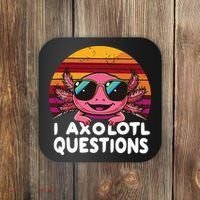 Axolotl Questions Anime Kawaii Axolotl Coaster thumb 0