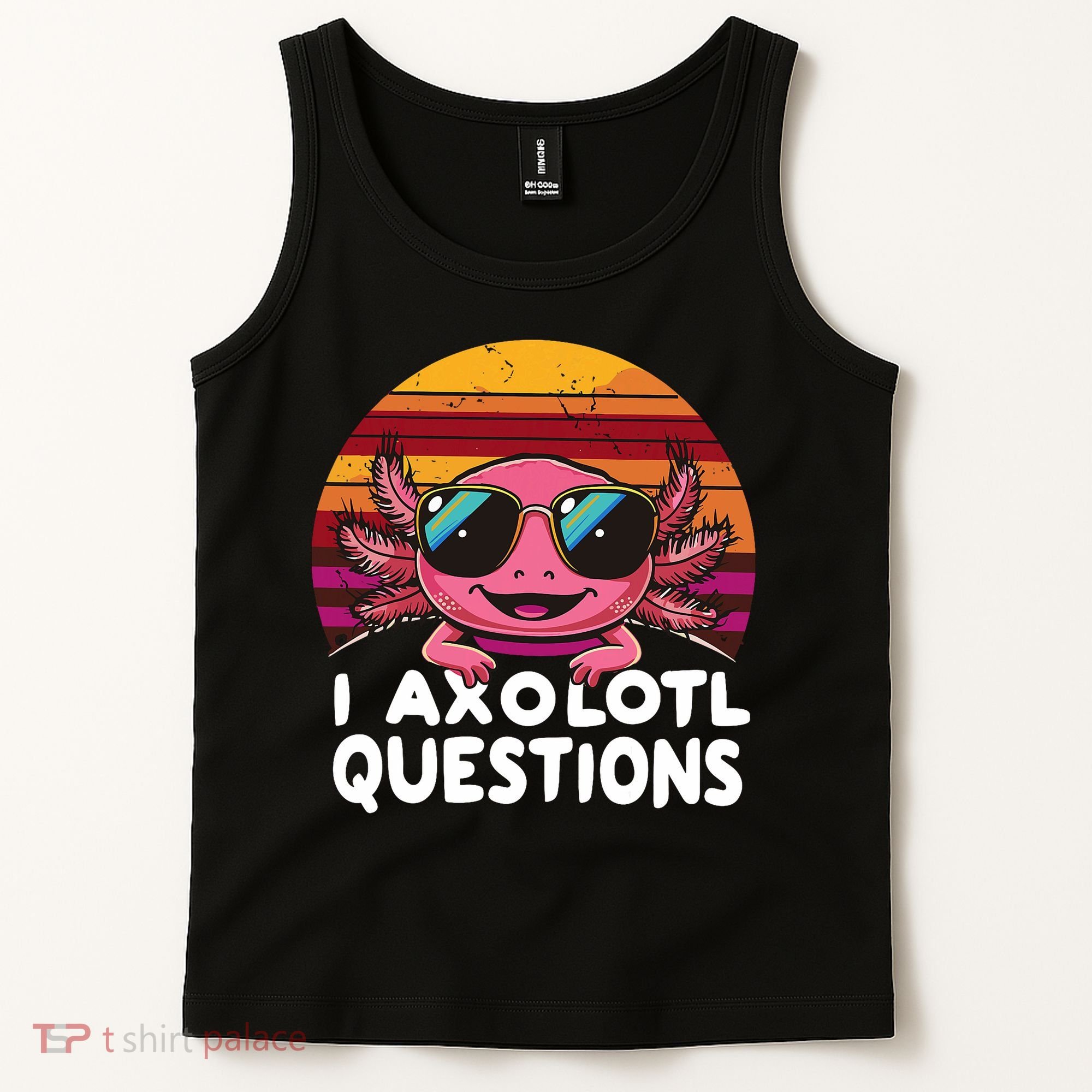 Axolotl Questions Anime Kawaii Axolotl Tank Top