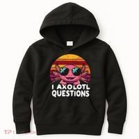 Axolotl Questions Anime Kawaii Axolotl Kids Hoodie thumb 0