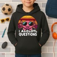 Axolotl Questions Anime Kawaii Axolotl Kids Hoodie thumb 2