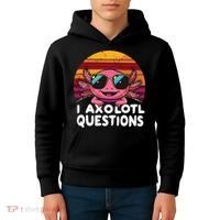 Axolotl Questions Anime Kawaii Axolotl Kids Hoodie thumb 4