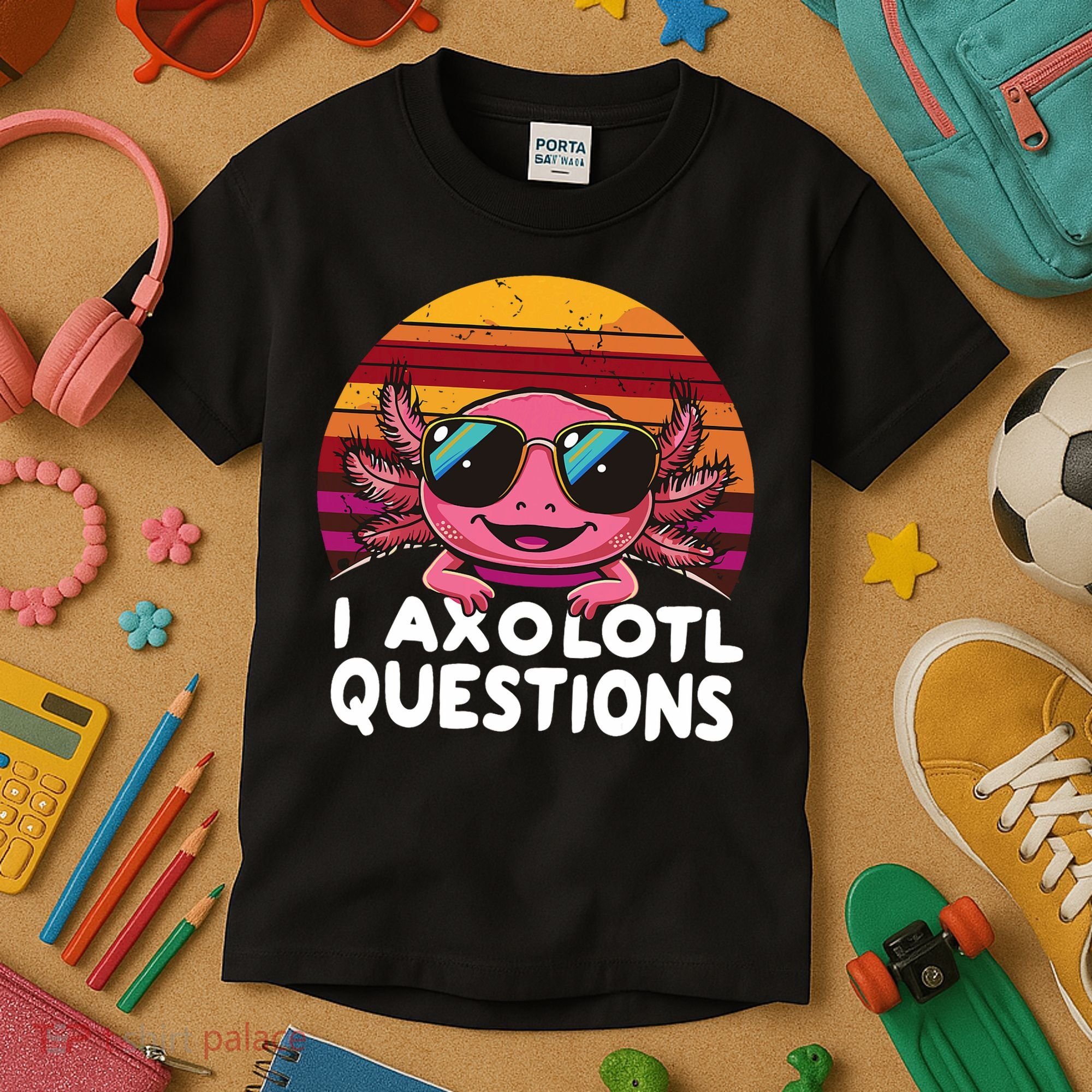 Axolotl Questions Anime Kawaii Axolotl Kids T-Shirt