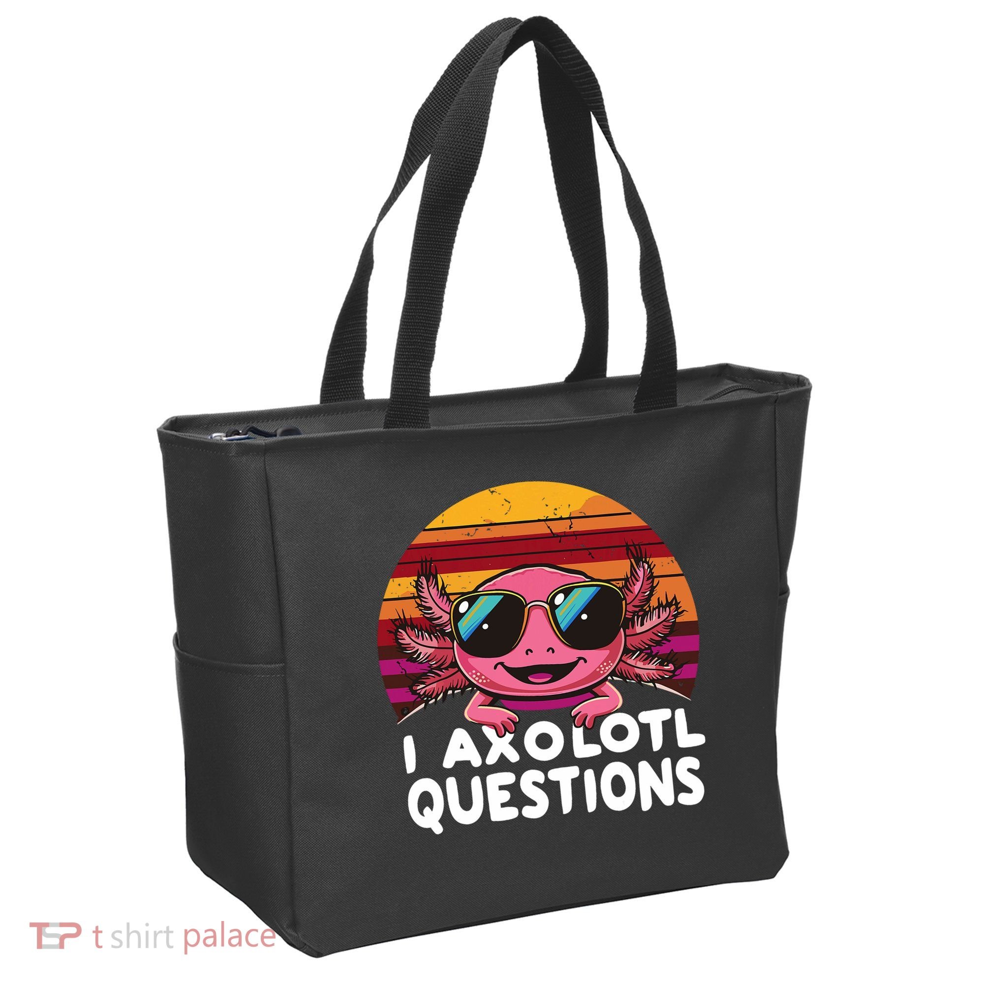 Axolotl Questions Anime Kawaii Axolotl Tote Bag
