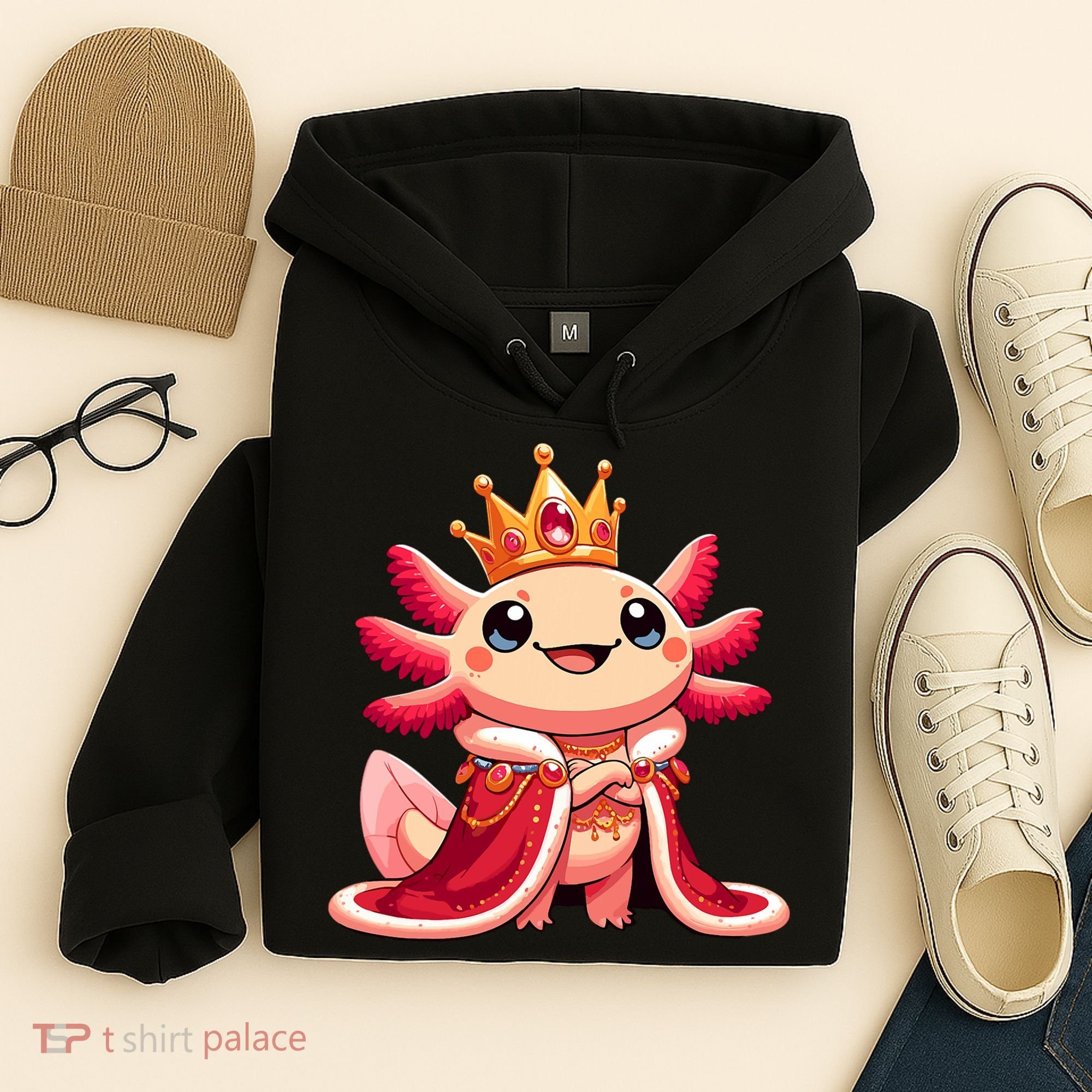 Axolotl Queen Anime Cute Kawaii Axolotl Hoodie