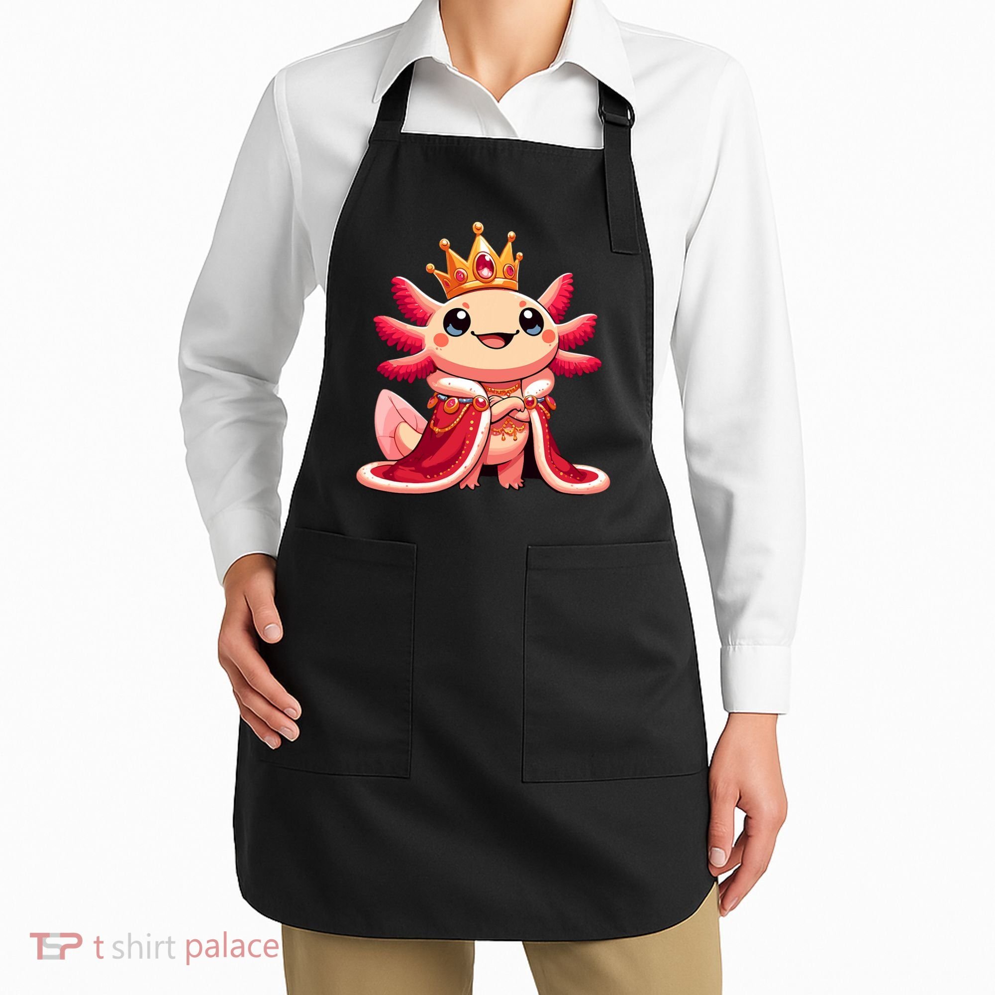Axolotl Queen Anime Cute Kawaii Axolotl Apron