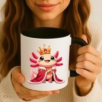 Axolotl Queen Anime Cute Kawaii Axolotl Coffee Mug thumb 3