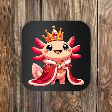 Axolotl Queen Anime Cute Kawaii Axolotl Coaster