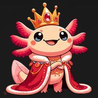 Axolotl Queen Anime Cute Kawaii Axolotl Mousepad thumb 1