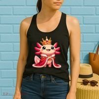 Axolotl Queen Anime Cute Kawaii Axolotl Women's Tank Top thumb 2