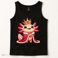 Axolotl Queen Anime Cute Kawaii Axolotl Tank Top thumb 2