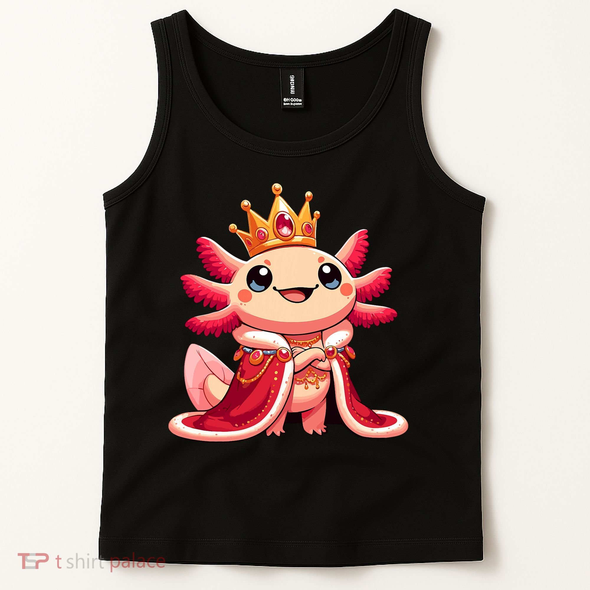 Axolotl Queen Anime Cute Kawaii Axolotl Tank Top
