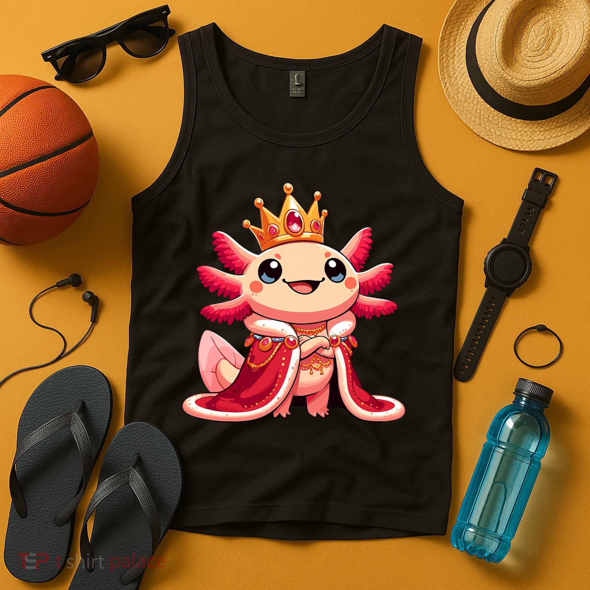 Axolotl Queen Anime Cute Kawaii Axolotl Tank Top