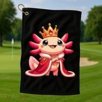 Axolotl Queen Anime Cute Kawaii Axolotl Golf Towel thumb 1